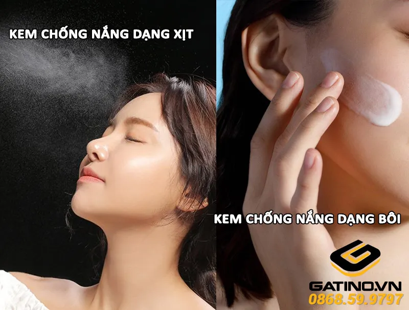 các dạng kem chống nắng phổ biến