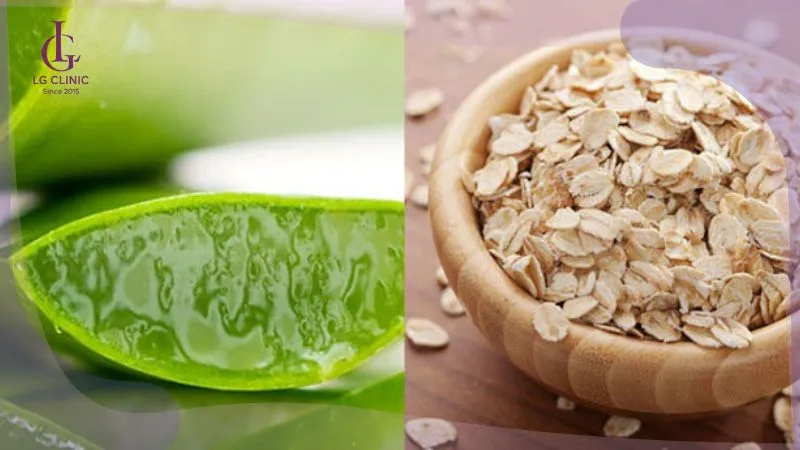 Mặt nạ trắng da bằng nha đam và bột yến mạch